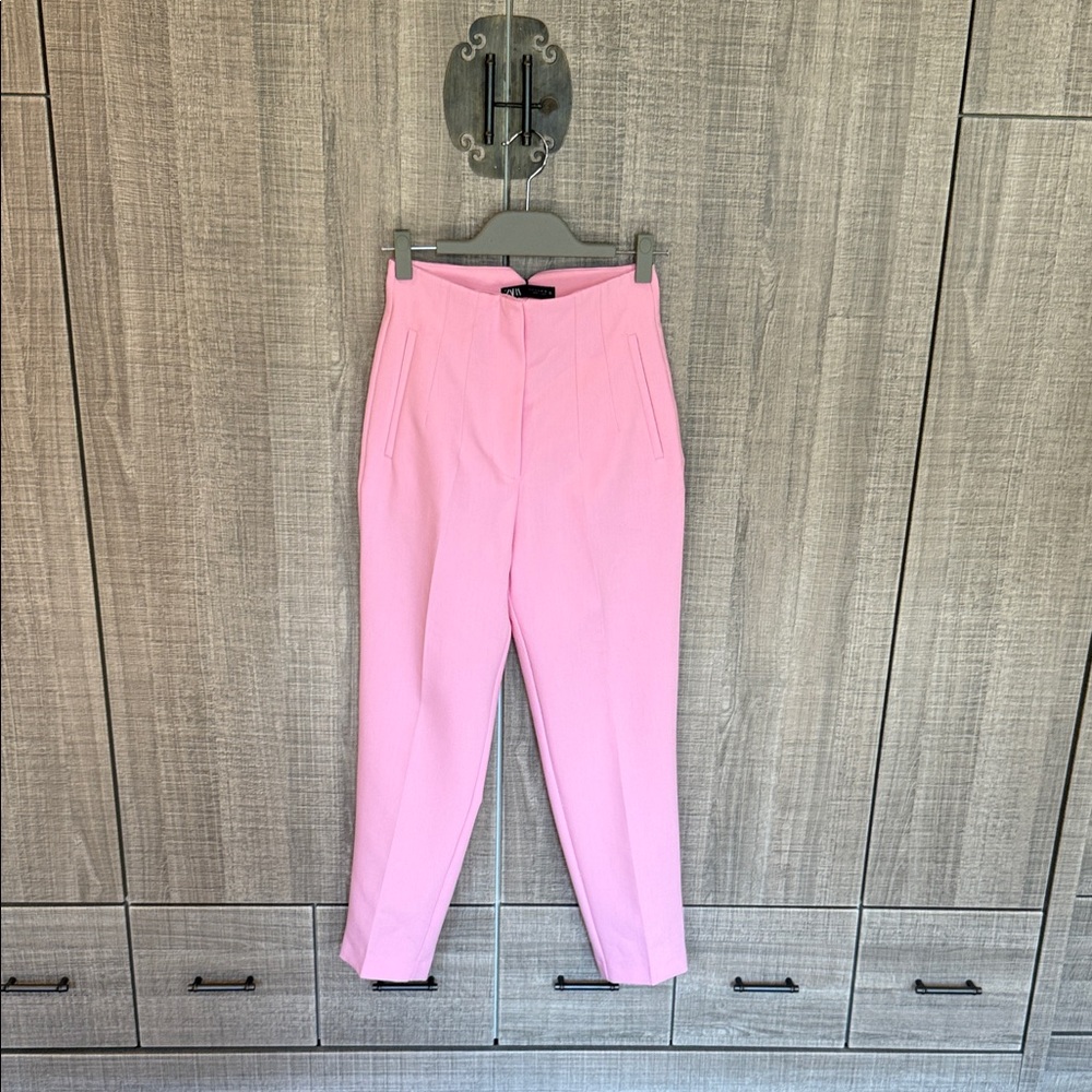 Zara High‎ Waist Pink Trousers